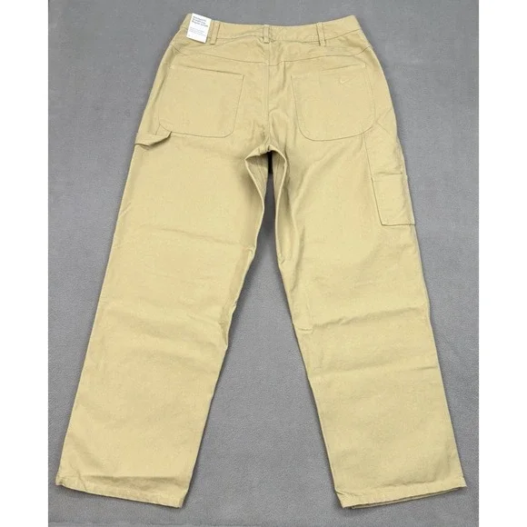 NWT Nike Life Carpenter Parachute Cargo Jeans Pants Men's 34x32 Brown Khaki $140